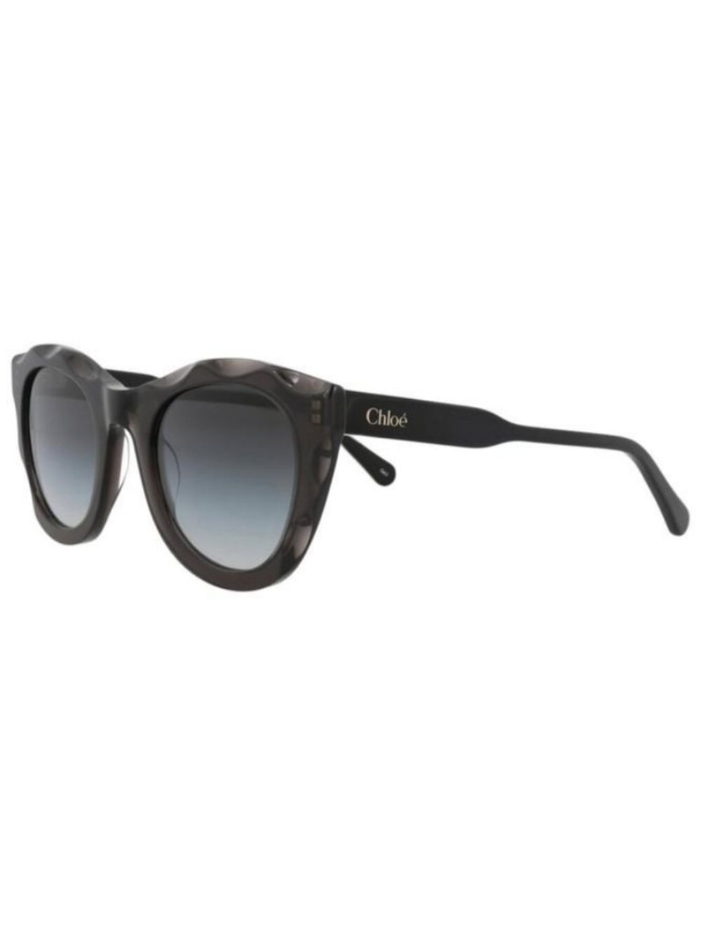 New Chloé Womens Round/Oval Grey Black Grey Fashion Designer Sunglasses